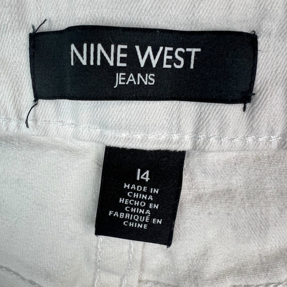 Nine West Jeans Astor Boyfriend Shorts Womens Size 14 White - Picture 7 of 13